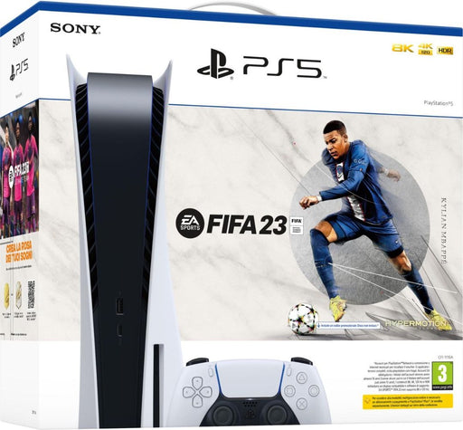 PS5 Console 825GB Standard Edition Bianco EU + FIFA 23 + Fifa Ultimate Team Omaggio Gaming